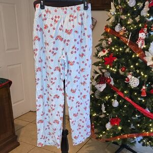 Colsie Kids Pajama Bottoms with Red and White Design